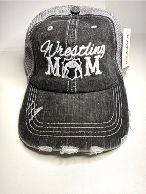 NWT Katydid Black and Gray Women’s Trucker Hat WRESTLING MOM